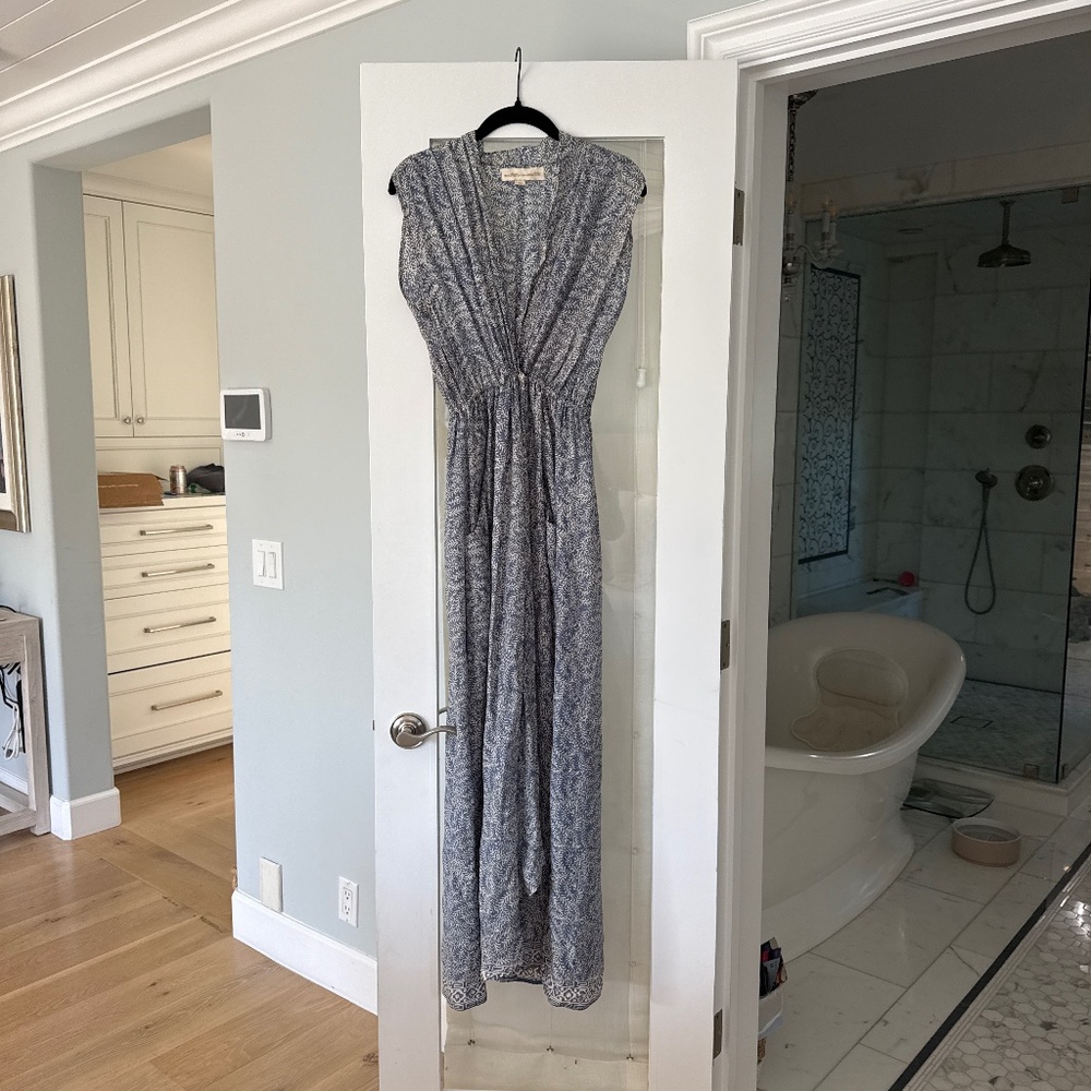 Natalie Martin Blue Paisley Maxi Dress
